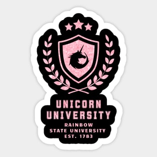 Unicorn University Rainbow State Sticker